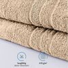 Komfortec Badetuch 100x200 cm aus 100% Baumwolle, Saunatuch XXL, Weich, Groß, Frottee, Schnelltrocknend, Beige Bild 4
