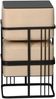 Multifunktionaler stapelbarer Sitzhocker Tas 2er Set quadratisch Beige [en. casa] Bild 4