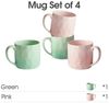 JIWOO Tasse 4er,380ml,Skandinavische Keramiktassen-Set,Kaffeebecher,Teebecher, 4-tlg, Keramik, Keramiktassen Handgefertigt Kafeeservice Mikrowellen spülmaschinenfest Bild 2