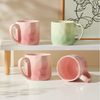 JIWOO Tasse 4er,380ml,Skandinavische Keramiktassen-Set,Kaffeebecher,Teebecher, 4-tlg, Keramik, Keramiktassen Handgefertigt Kafeeservice Mikrowellen spülmaschinenfest Bild 3