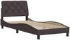 vidaXL Bettgestell ohne Matratze Dunkelbraun 80x200 cm Stoff 3310562 Bild 4
