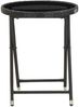 vidaXL Beistelltisch Schwarz 60 cm Poly Rattan und Hartglas 46203 Bild 2