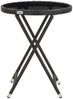vidaXL Beistelltisch Schwarz 60 cm Poly Rattan und Hartglas 46203 Bild 3