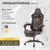 Ergonomischer Gaming Stuhl mit Fußstütze Lendenwirbelstütze Grey Bild 3