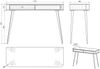Selsey 'Ovarlo' Schminktisch mit 2 Schubladen, schwarz, ca. 78 x 113 x 38 cm Bild 5
