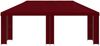 vidaXL Garten Pavillon 6 x 3 m Bordeauxrot Polyester und Stahl 190 3376017 Bild 3