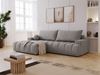 GRAINGOLD Ecksofa Havi, Sofa L-Form mit Bettkasten, gesteppte Sitzfläche, Schlaffunktion, Velour-Stoff, Grau, Links Bild 3