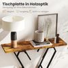 Konsolentisch aus Kunstmarmor Foyertisch mit Verstellbaren Fußpolstern Braun Bild 5