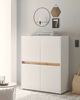 Wohnwand 360 cm Eiche Weiss 3-teilig Nr 16 BOSTON + Beleuchtung Bild 2