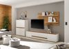 Wohnwand 360 cm Eiche Weiss 3-teilig Nr 16 BOSTON + Beleuchtung Bild 5