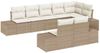 vidaXL Gartensofa-set mit Speicher 8 pcs Beige und Creme Poly Rattan 3355780 Bild 2
