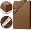 Jersey Spannbettlaken Spannbetttuch Betttuch 90-100x190-200cm 100% Baumwolle 130g/m² Öko-Tex Standard 100 Nougat Bild 4