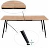 Esstisch Emilia ausziehbar 120-150-180 x 80 cm 4-10 Personen Küchentisch mit Metallgestell für Küche, Esszimmer Holz Optik Eichefarben Bild 3