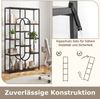 5-stöckiges Bücherregal Standregal Geometrisches Aufbewahrungsregal Braun & Schwarz Bild 5