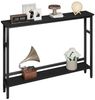 GarveeMore Konsolentisch 2-Tier Konsolentisch mit verstellbarem Regal chmaler Tisch hinter Sofa, Konsolentisch,Schmaler Sofatisch,für Wohnzimmer,Flur,Foyer,100 x 70 x 14 Bild 4