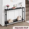 GarveeMore Konsolentisch 2-Tier Konsolentisch mit verstellbarem Regal chmaler Tisch hinter Sofa, Konsolentisch,Schmaler Sofatisch,für Wohnzimmer,Flur,Foyer,100 x 70 x 14 Bild 2