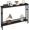 GarveeMore Konsolentisch 2-Tier Konsolentisch mit verstellbarem Regal chmaler Tisch hinter Sofa, Konsolentisch,Schmaler Sofatisch,für Wohnzimmer,Flur,Foyer,100 x 70 x 14 Bild 5