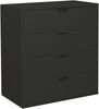 Kommode >Bonnie< in anthrazit matt lack - 81x87x45cm (BxHxT) Bild 2
