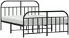vidaXL Bettgestell mit Kopf- und Fußteil Metall Schwarz 140x190 cm 353653 Bild 5