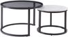 Couchtisch 2er Set Kokkola Rauchglas/Marmoroptik, weiß [en. casa] Bild 5