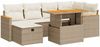 vidaXL 8-tlg. Garten-Sofagarnitur mit Kissen Beige Poly Rattan 3328115 Bild 2