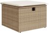 vidaXL 8-tlg. Garten-Sofagarnitur mit Kissen Beige Poly Rattan 3328115 Bild 5