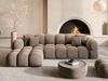 Samtstoff Ecksofa Monteverde L Form - Samtstoff - braun - Links Bild 2