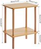 Holz Beistelltisch Nachttisch 39x29x53cm Weiß Modernes Design Bild 3