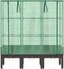 vidaXL Hochbeet mit Gewächshaus-Aufsatz Rattan-Optik 120x40x140 cm 4015806 Bild 4
