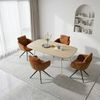 Jiexi Essgruppe Tisch- und Stuhlset, Moderner Esstisch (120×70×75 cm) mit 4 Stühlen Bild 2