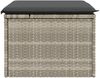 vidaXL Gartenhocker mit Kissen Hellgrau 55x55x37 cm Poly Rattan 366181 Bild 4