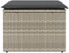 vidaXL Gartenhocker mit Kissen Hellgrau 55x55x37 cm Poly Rattan 366181 Bild 5