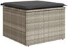 vidaXL Gartenhocker mit Kissen Hellgrau 55x55x37 cm Poly Rattan 366181 Bild 2