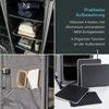 Skandika Campingschrank Ruoka, Hochschrank, Campingküche, 140 cm hoch, faltbar, klappbar (Organizer-Taschen, Reißverschluss-Zughilfen, belastbar bis 50 kg) schmall, Stecksystem ohne Werkzeug, 4 Fächer mit Einlegeböden, Camping Bild 4