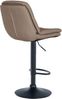 Barhocker MITUN - Stoff Taupe 46x54x92 cm Schwarz | Barstuhl Höhenverstellbar Mit Lehne Drehbar Tresenhocker Tresenstuhl Kneipenhocker Kneipenstuhl Bild 5