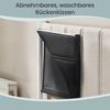 VASAGLE Bettgestell, 160 x 200 cm, hochklappbar Lattenrost, Stauraum unter dem Bett, mit Kopfteil, beige Bild 3