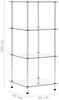 vidaXL Regal mit 4 Ablagen Transparent 40x40x100 cm Hartglas 249505 Bild 5