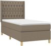 vidaXL Boxspringbett mit Matratze & LED Taupe 90x190 cm Stoff 3139081 Bild 4