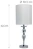 Relaxdays Tischlampe Kristall Stoffschirm Bild 4