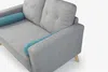 Vente-unique 'TATUM' 2-Sitzer Sofa, Bouclé Stoff grau, 130 x 81 x 83 cm Bild 3