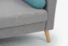 Vente-unique 'TATUM' 2-Sitzer Sofa, Bouclé Stoff grau, 130 x 81 x 83 cm Bild 4