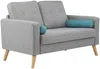 Vente-unique 'TATUM' 2-Sitzer Sofa, Bouclé Stoff grau, 130 x 81 x 83 cm Bild 2