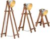 vidaXL Stehlampen 3 Stk. Silbern E27 Mango Massivholz 320591 Bild 2
