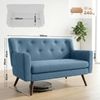 CLP Sofa Kioni Cordbezug 2-Sitzer komfortabel gepolstert bis 240 kg belastbar,blau Bild 2