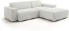KAWOLA Sofa RANI Ecksofa Feincord silber Recamiere rechts 71 x 189 x 228 cm Bild 3