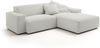 KAWOLA Sofa RANI Ecksofa Feincord silber Recamiere rechts 71 x 189 x 228 cm Bild 2