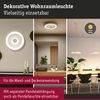 Paulmann 71179 LED Deckenleuchte Volea 40cm 3000K dimmbar Weiß Silber IP44 Bild 2
