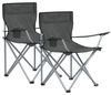 Songmics Campingstuhl, 2er Set, Klappstuhl für Outdoor, Angelstuhl mit Armlehnen, Getränkehalter, tragbar, klappbar, bis 120 kg Bild 4