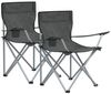 Songmics Campingstuhl, 2er Set, Klappstuhl für Outdoor, Angelstuhl mit Armlehnen, Getränkehalter, tragbar, klappbar, bis 120 kg Bild 5