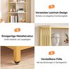 GarveeMore Bücherregal gold mit 2 Schubladen,Modernes Bücherregal,Metallrahmen, große Lagerregal,Bücherregal für Schlafzimmer,Wohnzimmer,Home Office Bild 4